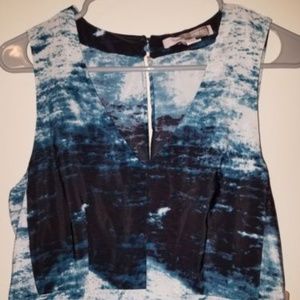 Forever 21 Blue Gray Ocean Dress Women's L NWT